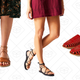 Sophie Leather Tie Sandal, $25 | Modern Leather Gladiator Sandal, $25 | Huarache Leather Flat, $25